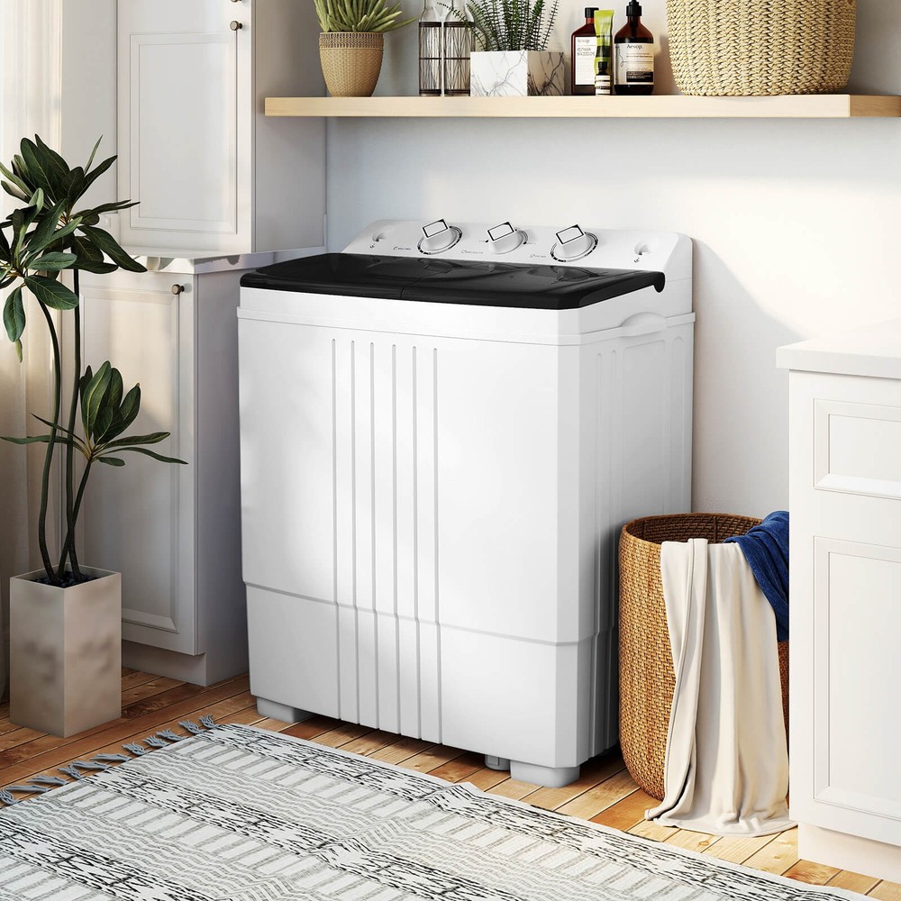 Portable Washing Machine with Drain Pump Timer Control Compact Washing Machine