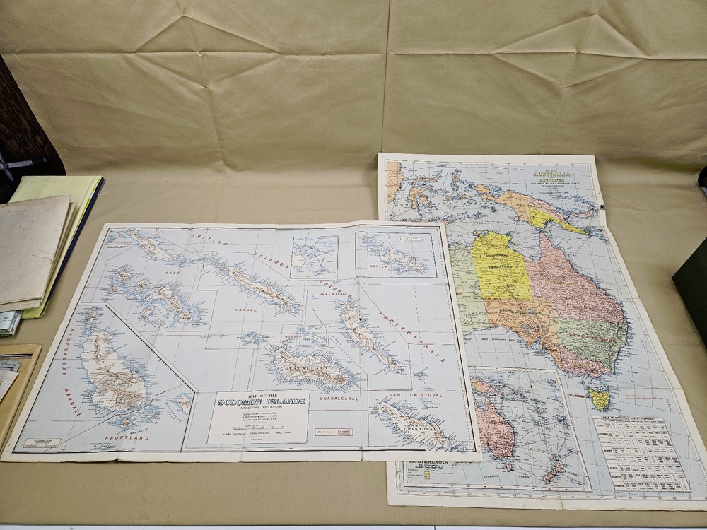 Literature & Maps from WWII footlocker