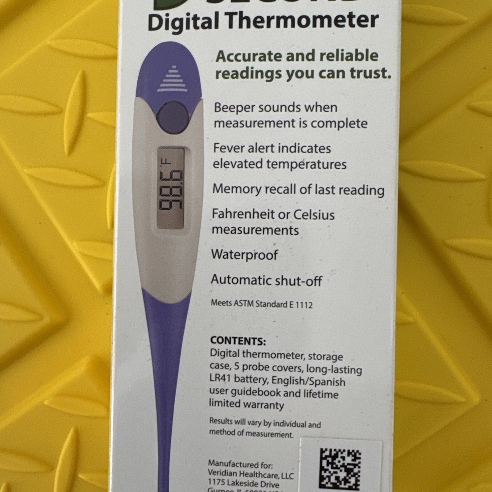 9-Second Digital Thermometer Dual Scale 1 Count By Theracare