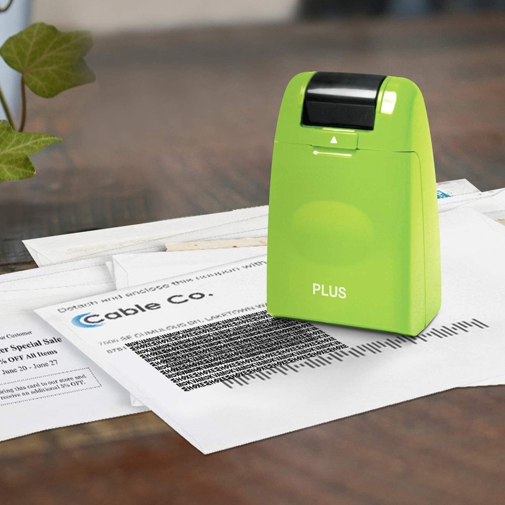 Plus Guard Your ID Identity Protection Security Stamp Wide Roller ~ GREEN