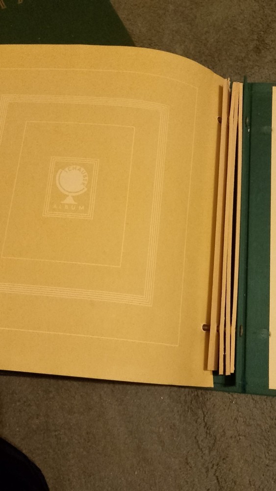 Old Stamp Albums Two Empty In Cardboard Slip Cases