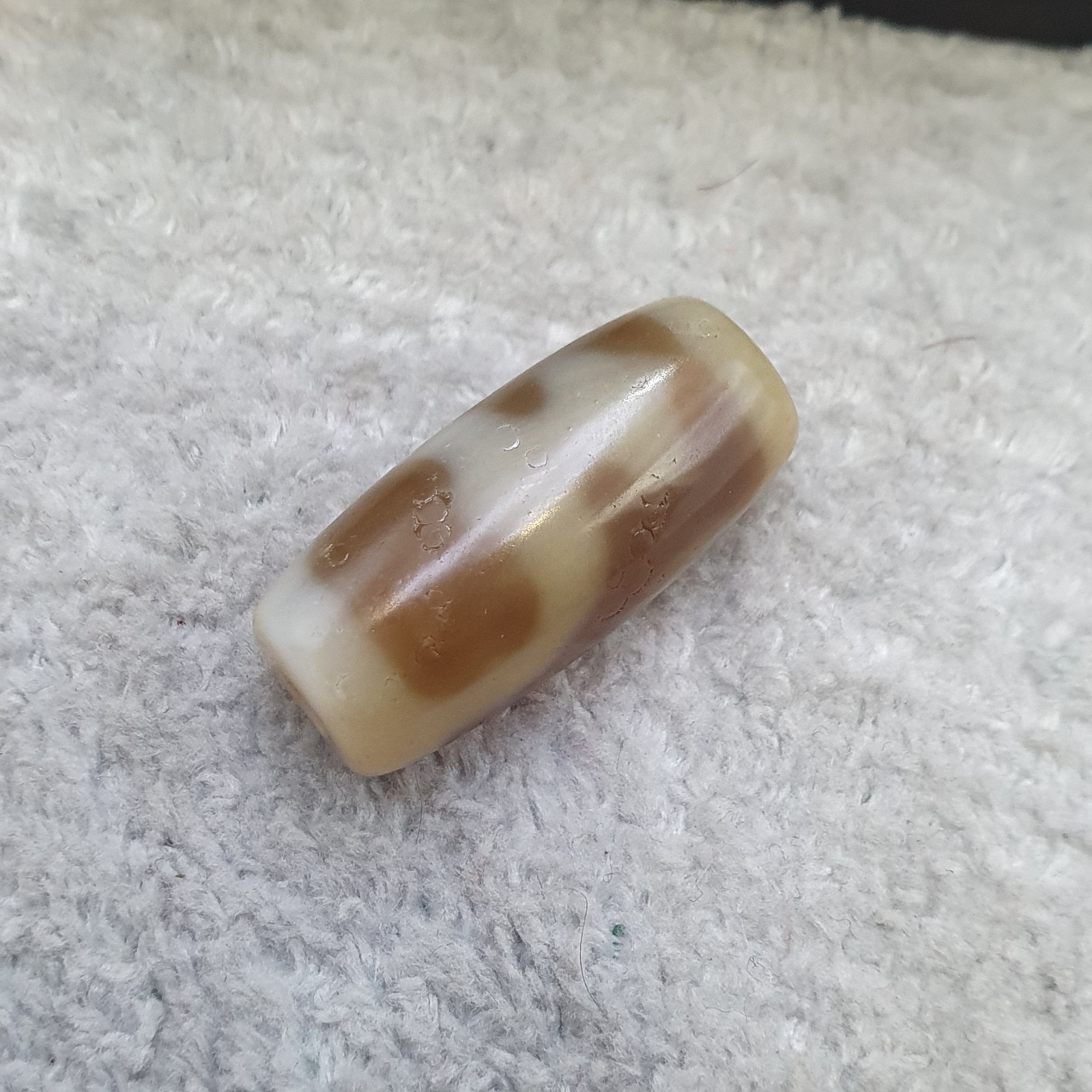 Old Tibetan Treasure Vase Eyes Pattern agate stone dzi bead amulet