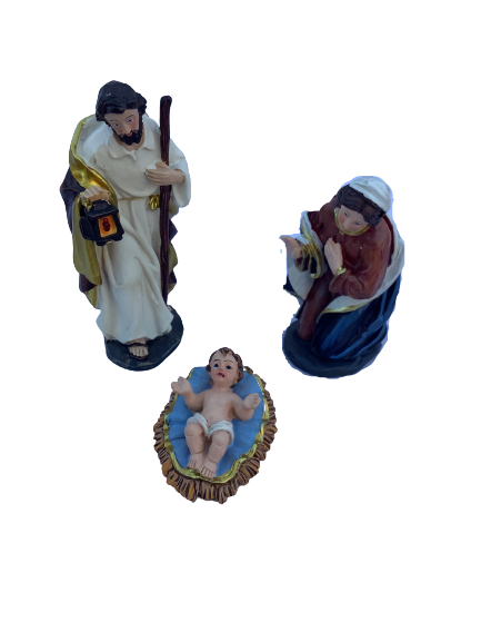 Mini 4" Nacimiento set/ Nativity Set 11 Figures Complete Set Navidad