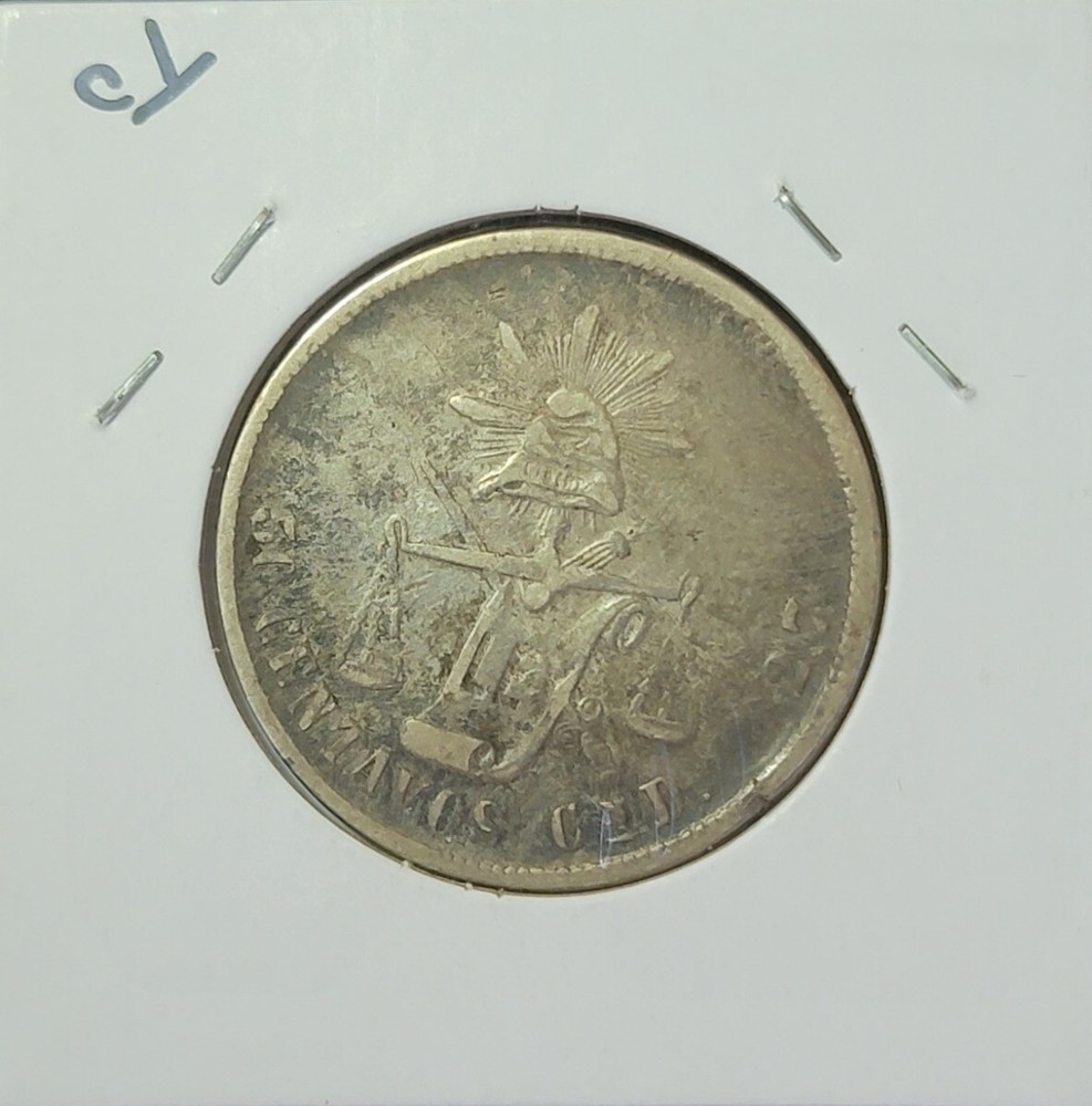 Mexico 1879 50 Centavos CnD AU
