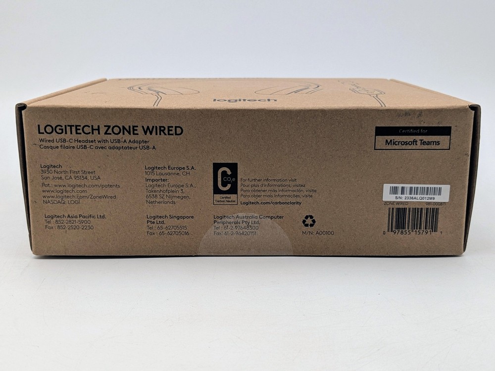 Logitech Zone Wired Headphones A00100