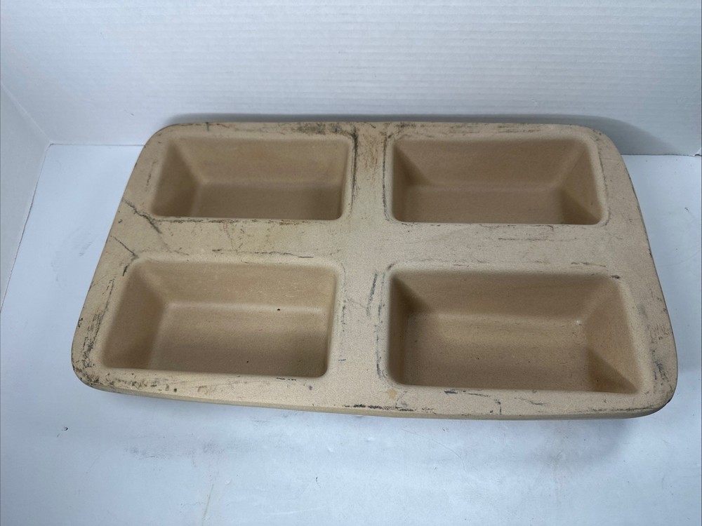 Pampered Chef Stone 4 Mini Loaf Pan 1418 Bread