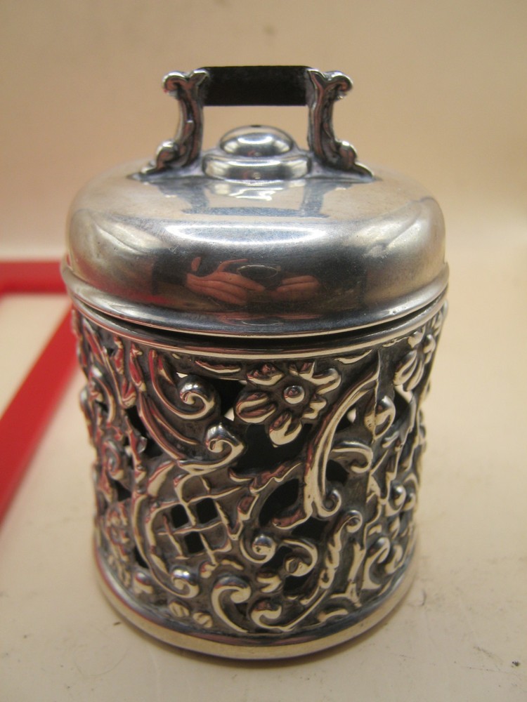Antique Chester Sterling Silver Thread / Cotton / String Dispenser Box