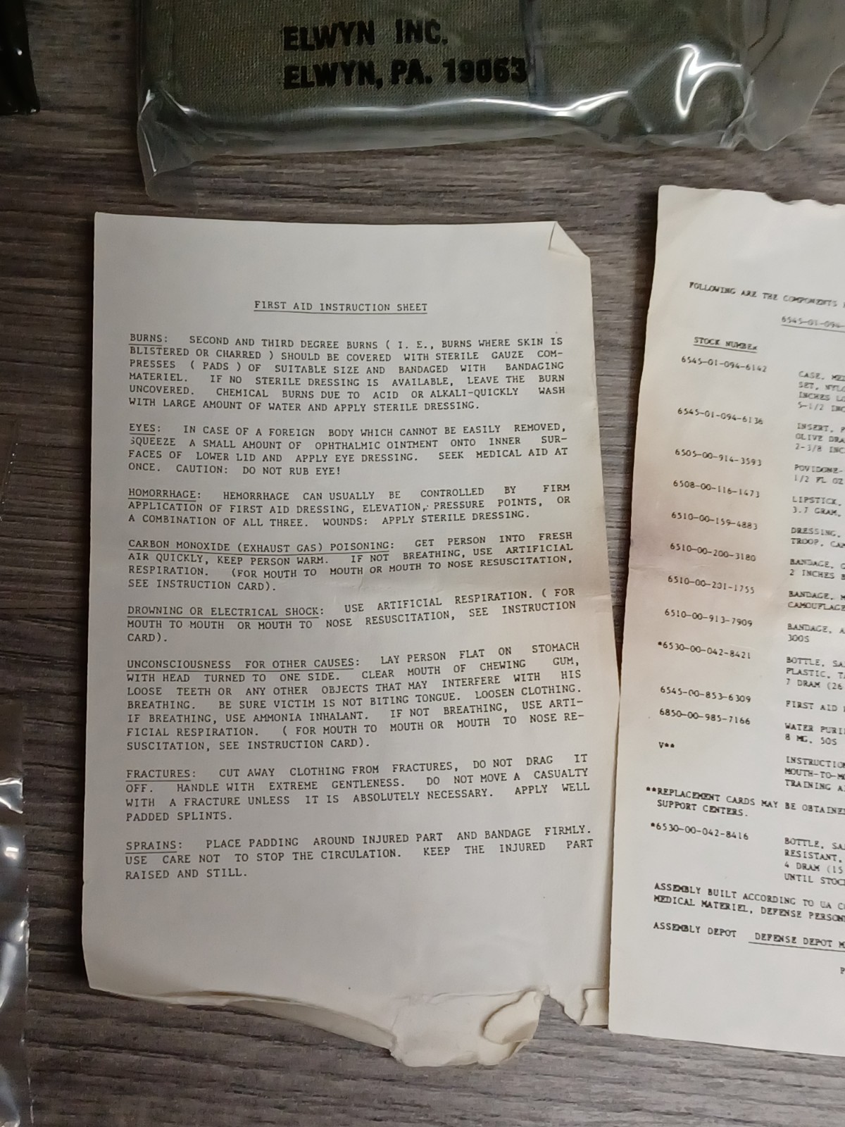 Vintage Military First Aid Kit