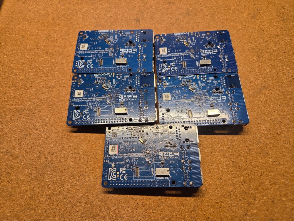 Lot of Five (5) - Hardkernel ODroid-c1+