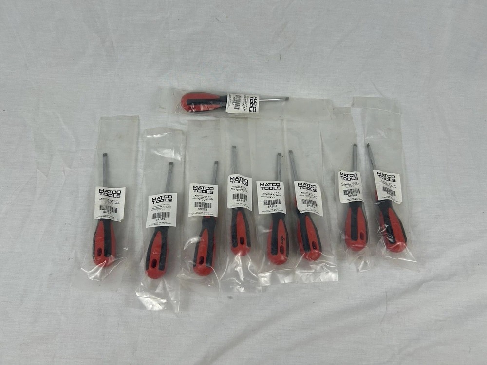 MATCO Silver Eagle Tools 3/16" x 3”slotted Screwdriver Red SRSE3 READ
