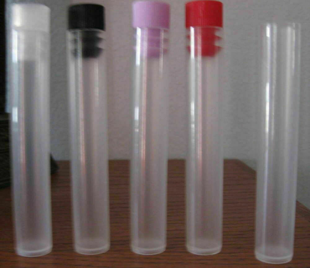 Beads in 4" Flat Plastic tubes Assorted beads Rose Flower Treasure