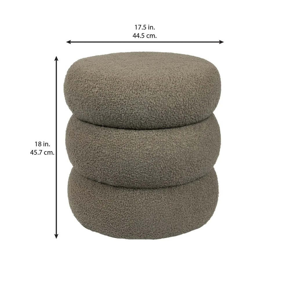Cloud Ottoman, Boucle Taupe