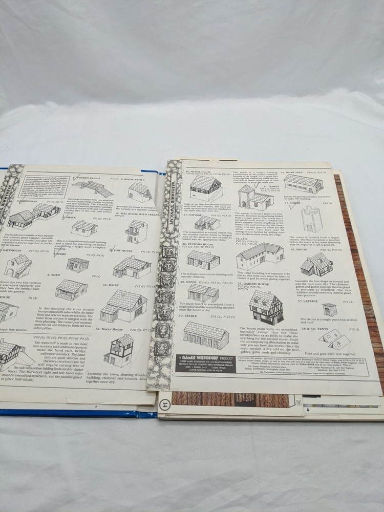 *INCOMPLETE* Warhammer Townscape Card Buildings For Warhammer Games