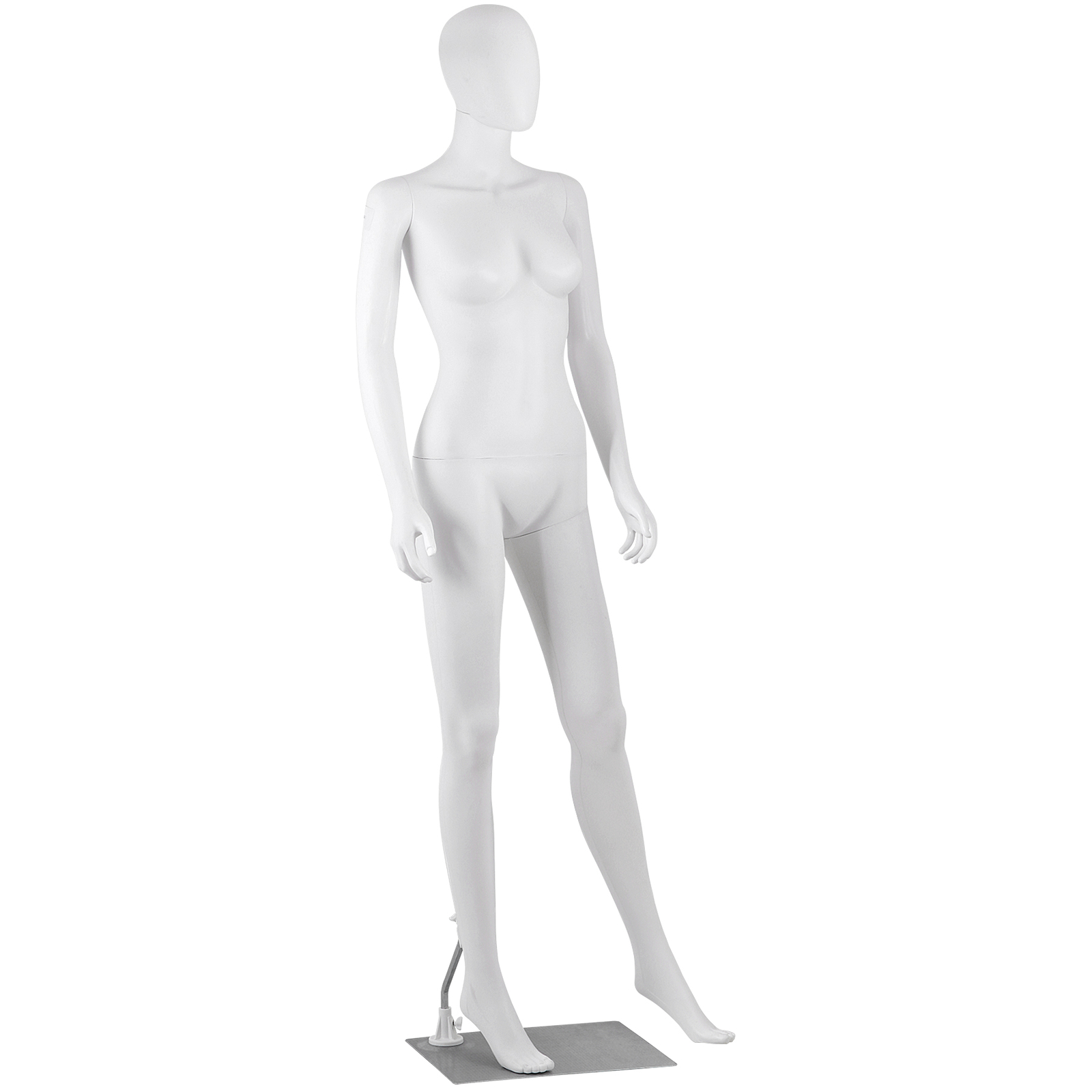 Female Mannequin Full Body Dress Form Adjustable 70" Realistic Detachable White