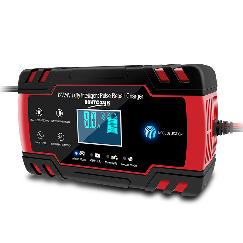 Smart 12V/8A 24V/4A Automatic Battery Charger With Temperature Compensation
