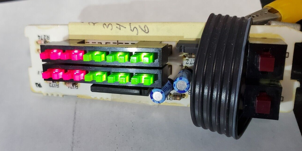 vintage digital VU meter from old stereo w/connection notes, works