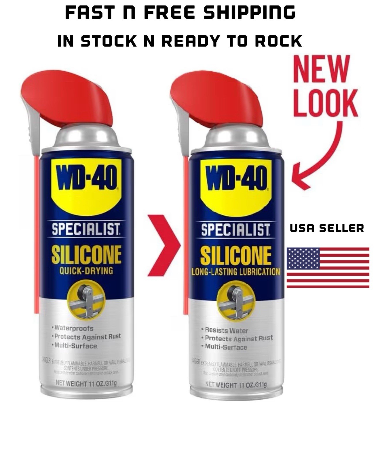 WD-40® Specialist® Water Resistant Silicone Lubricant,11 oz FREE & FAST SHIPPING