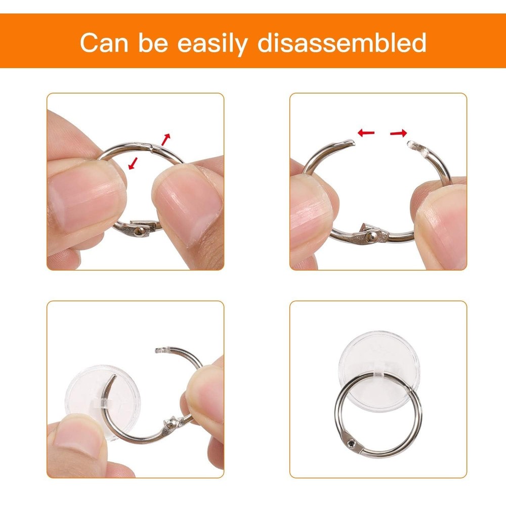 OOTSR 2cm Adhesive Ceiling Hook Small Disc Hanging Hook with 2.5cm Binding Ri...