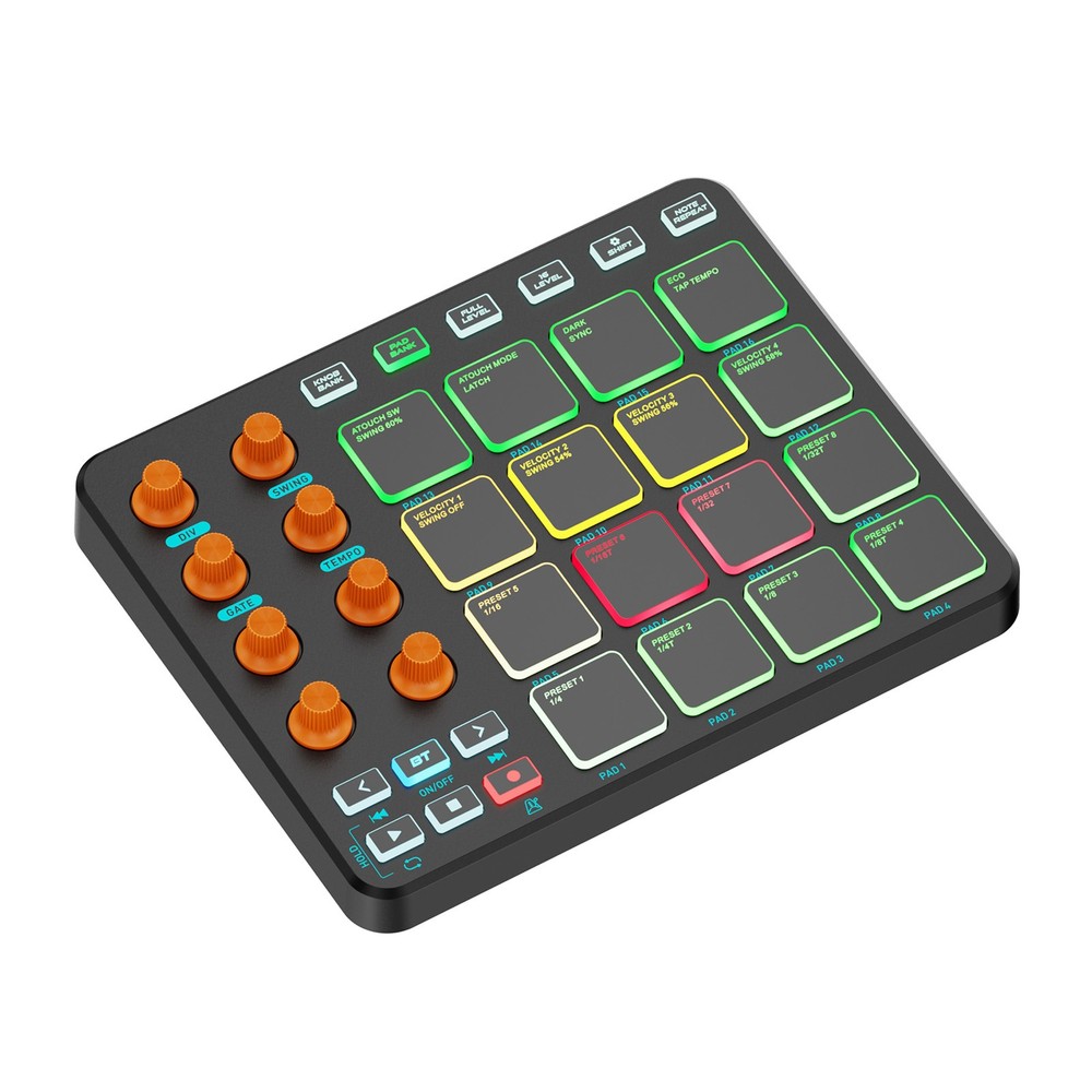 16 RGB Pads Wireless MIDI Controller For Beginners FDMK