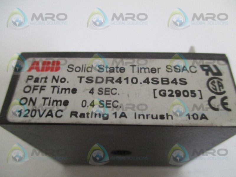 ABB TSDR410.4SB4S SOLID STATE TIMER 4 SEC. UNMP