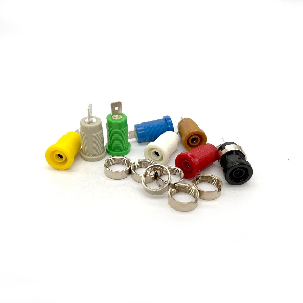 16PCS 32A Copper 4mm Binding Post Banana Socket Panel Mount Test Probe 8 Color