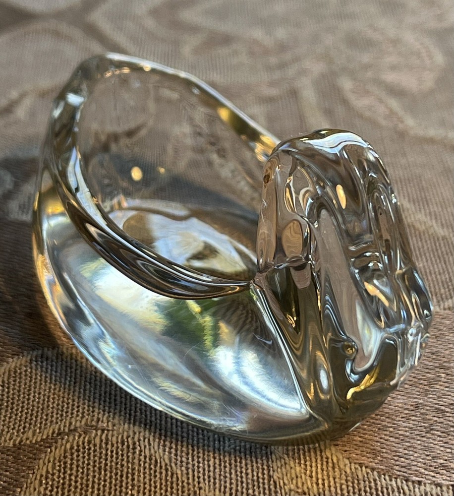 Swan Crystal Clear Open Salt Cellar Dip
