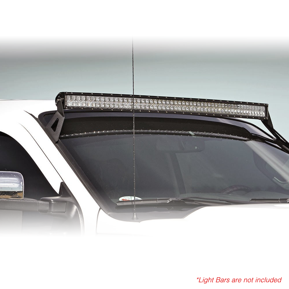 For 1999-2015 Ford F250 F350, 54" Curved Light Bar Roof Windshield Mount Bracket