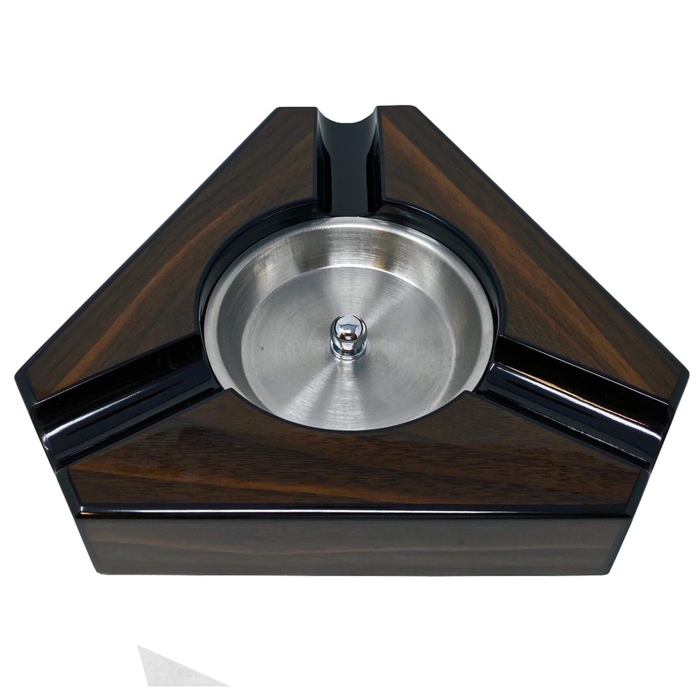 Dark Maple Triangular Ashtray