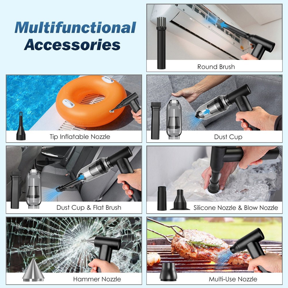 Compressed Air Duster Air Blower-Powerful Electric Duster Cleaner for Computer