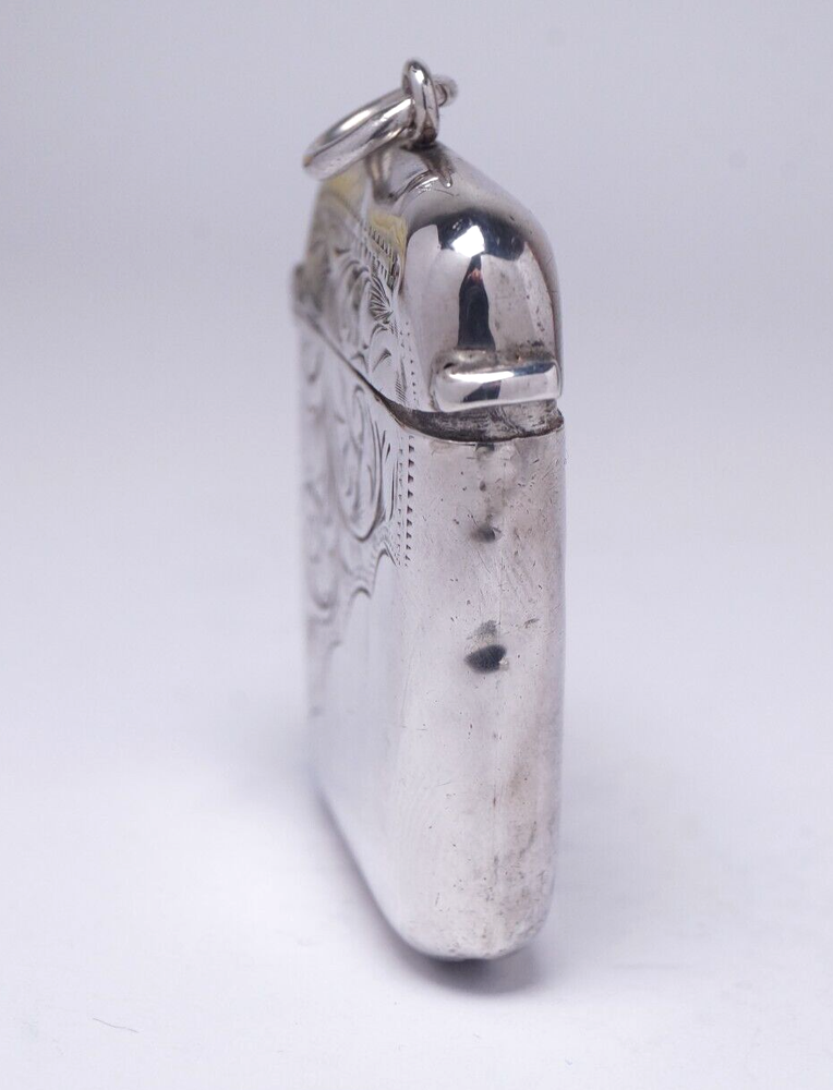 1908 Solid Sterling Silver Vesta Case - William Manton