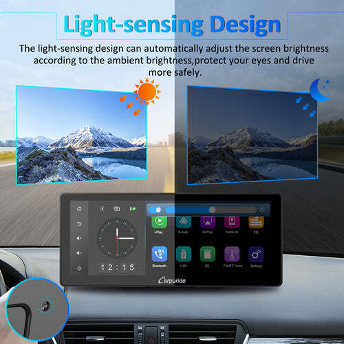 Carpuride W103Pro Portable Apple Carplay Android Auto Dual Bluetooth Touchscreen