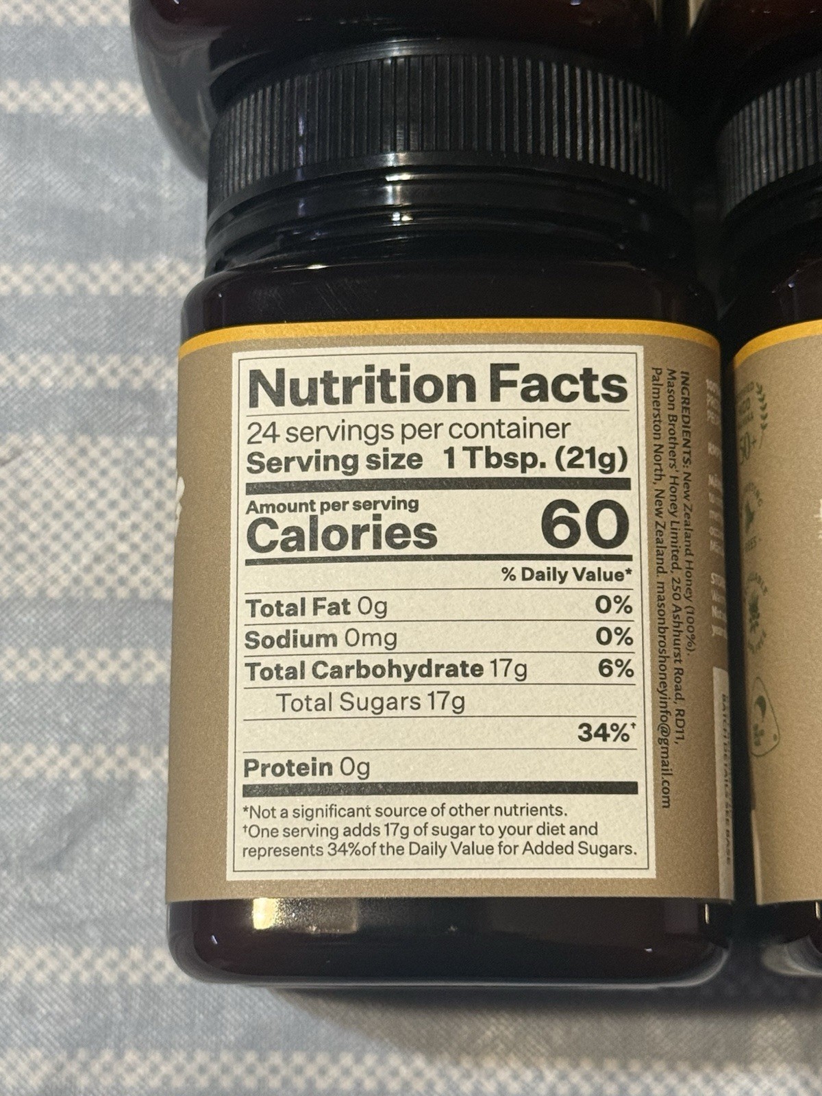 (Lot of 4) Raw Manuka Honey | Mason Brothers’ MGO 50+ | Multi Floral | 17.6oz