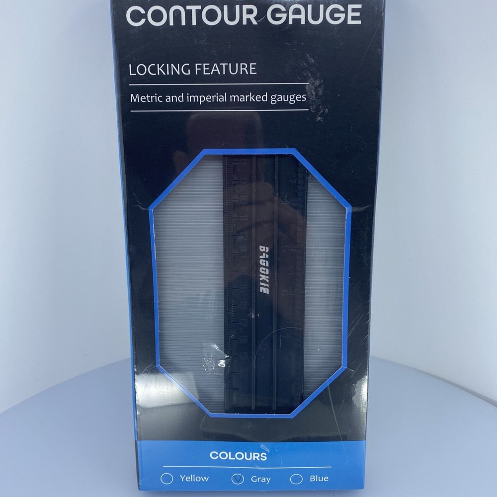 Blue 10” Contour Gauge with Locking Feature Precise Size Measure Tile Cuts