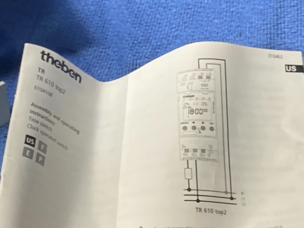WEEKLY PROGRAM THEBEN 6104108 TIME SWITCH CLOCK OPERATED LIGHT CLIMATE SYSTEM
