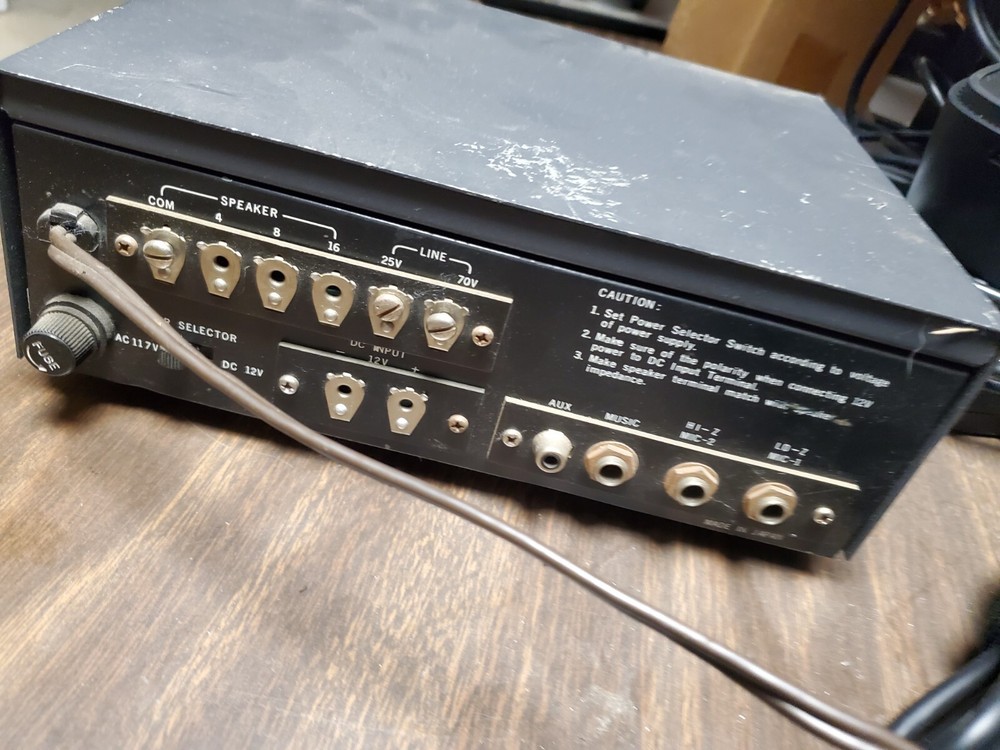 Philmore Solid State Public Address Amplifier PA-230 Silver Box Powers W Lights