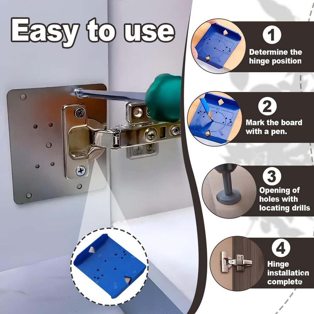Cabinet Hinge Jig Set 35mm & 40mm Hidden Hinge Installation Tools