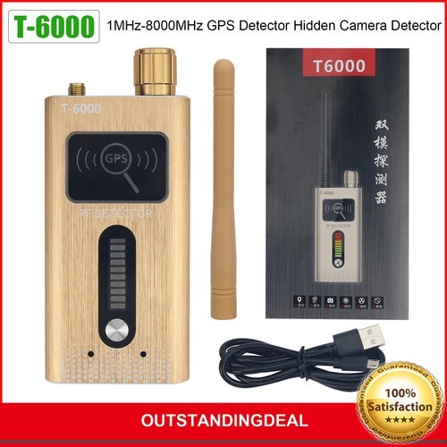 Powerful GPS Detector Wireless Camera Finder Bug Detector GPS Tracker Gold New