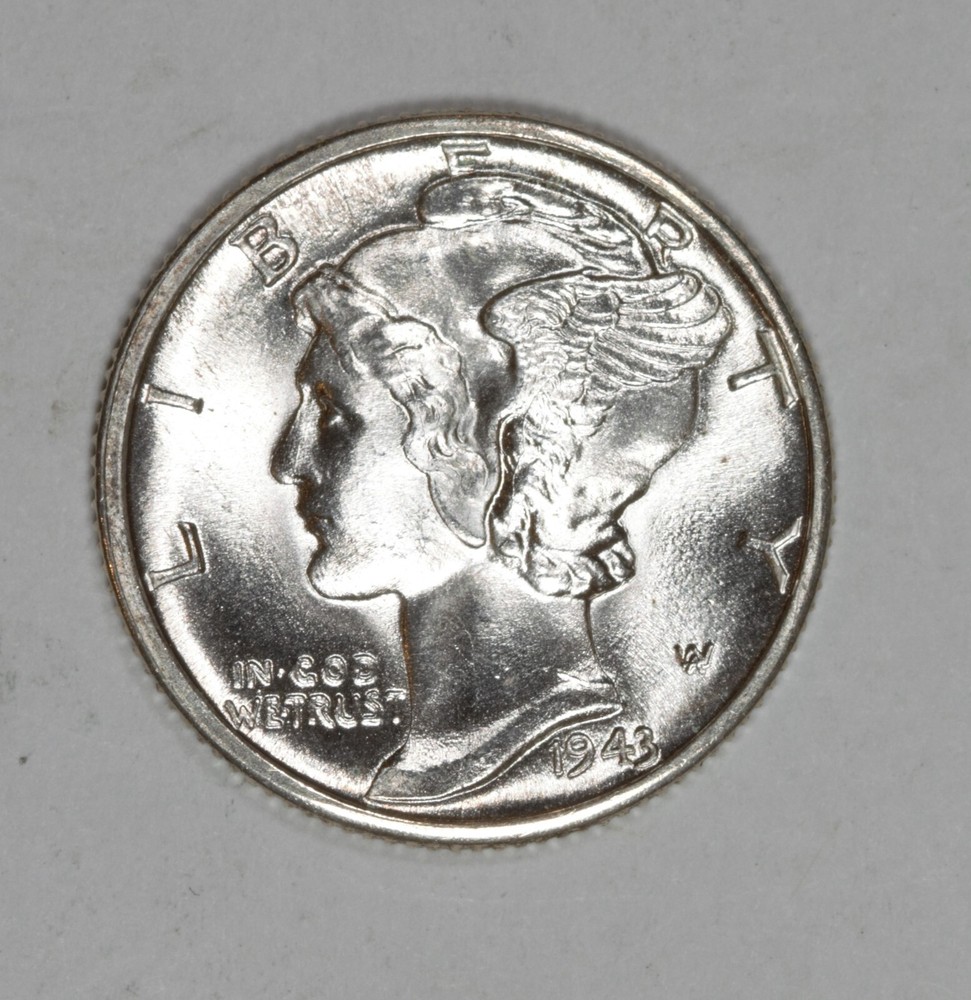 1943-D Mercury Dime MS FB Nice Coin! #9DMD