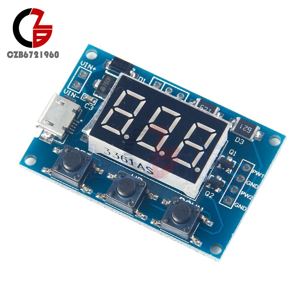 HW753 Pulse Frequency Duty Cycle 2CH LED Square Wave Signal Generator Module