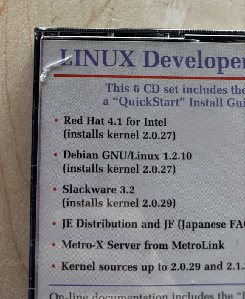 Linux Developer's Resource Infomagic ELVIS 6 CD Set Red Hat Slackware Kernel