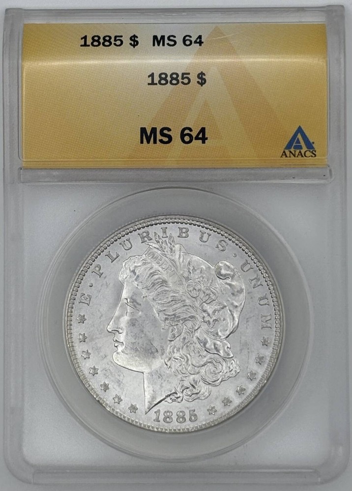 1885 Morgan Silver Dollar ANACS MS-64