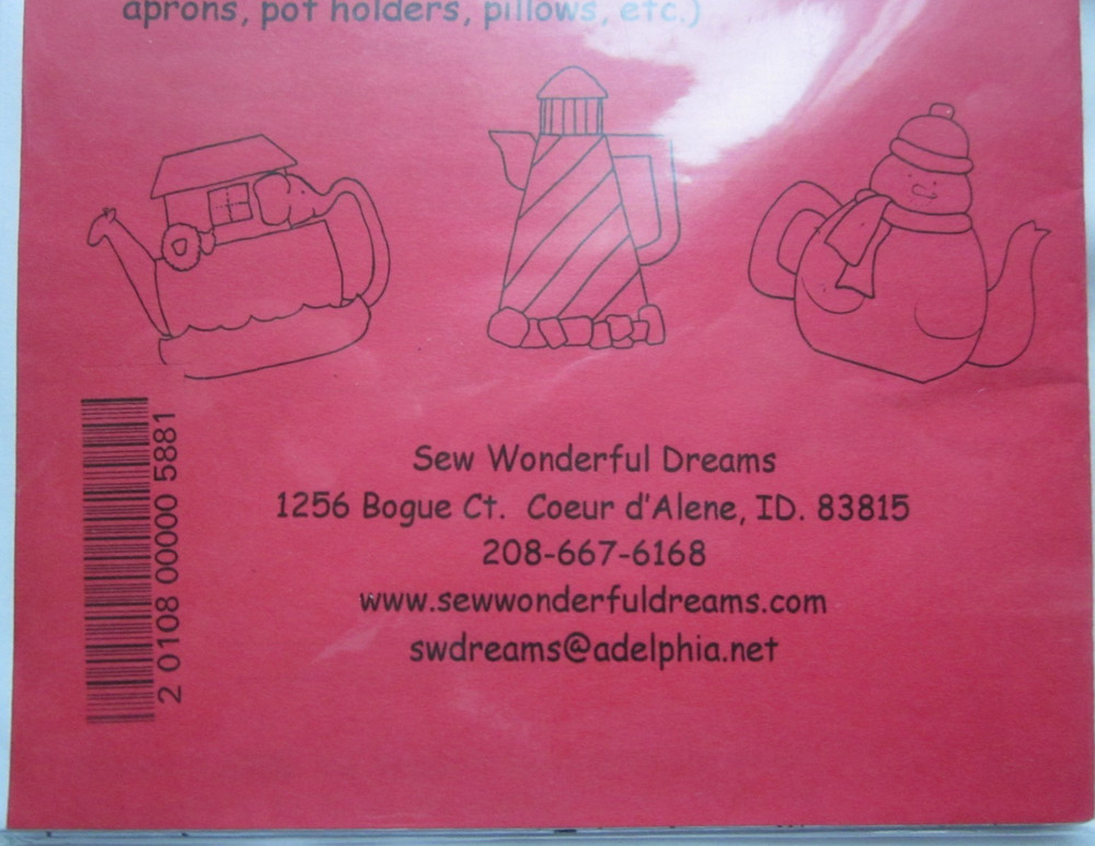 Tea-Riffic Appliques Pattern Four Different Applique Designs ~ SWD153