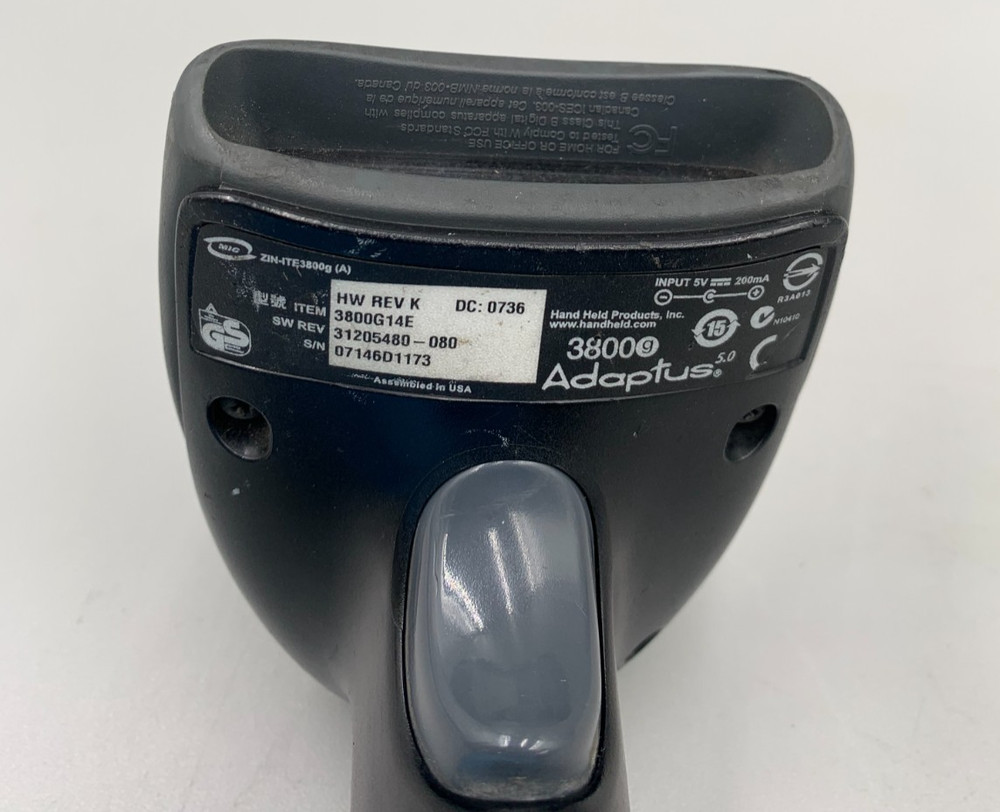 Hand Held 3800G14E Barcode Scanner USB Cable Black - Fair