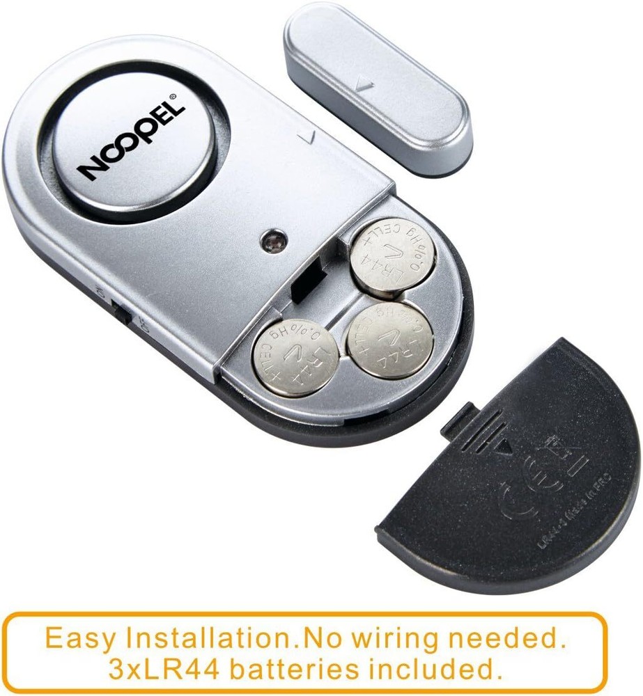 Alarma 120dB puertas/ventanas, pack 2 con sensor y baterías