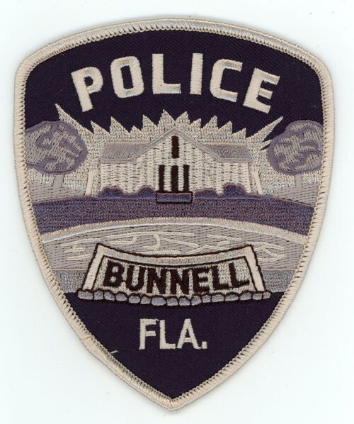 FLORIDA FL BUNNELL POLICE SUBDUED NICE SHOULDER PATCH SHERIFF