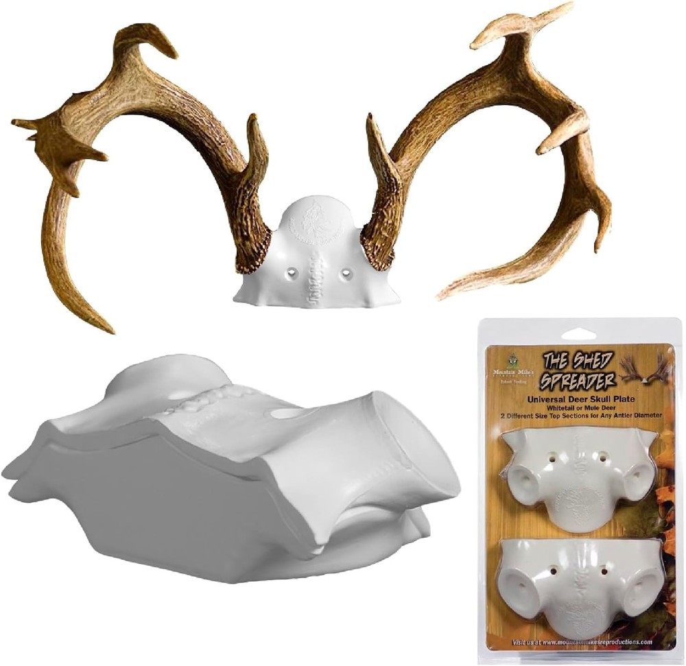 Universal Antler Mounting Kit with Interchangeable Top Sections - Natural Finish