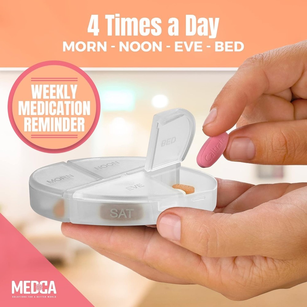2-Pack Stackable Pill Organizers