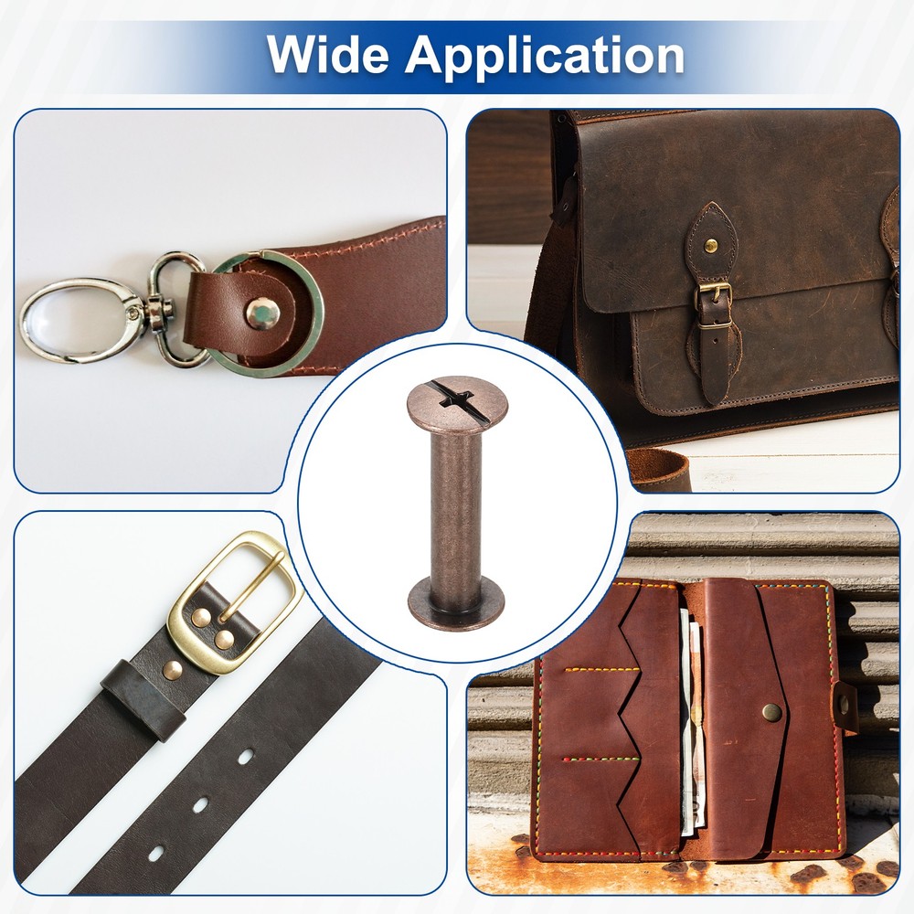 25set Phillips Chicago Screw M5x22mm Binding Post Screw, Red Copper