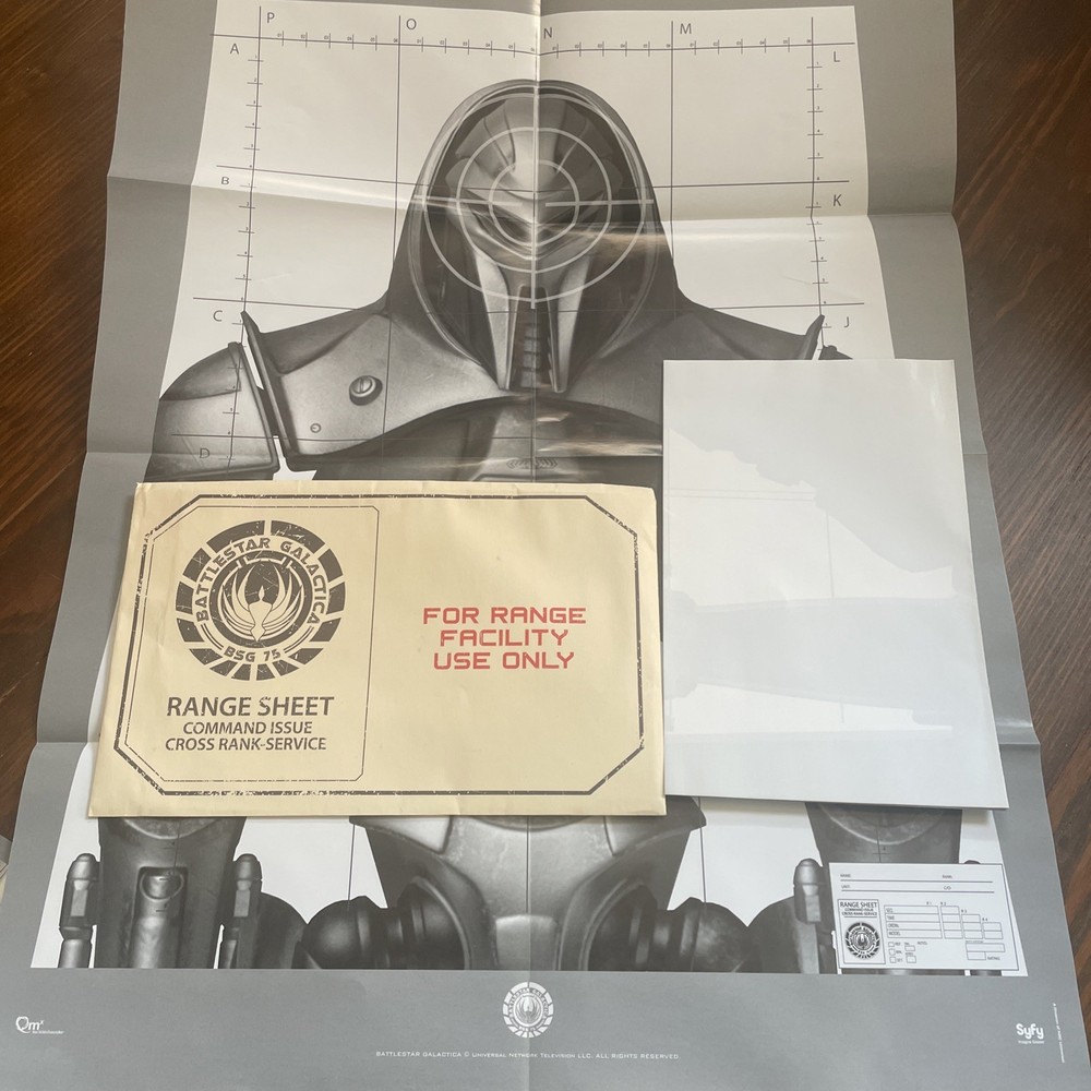 Battlestar Galactica Cylon Range Sheet Target Poster - 2 Sheets- Loot Crate