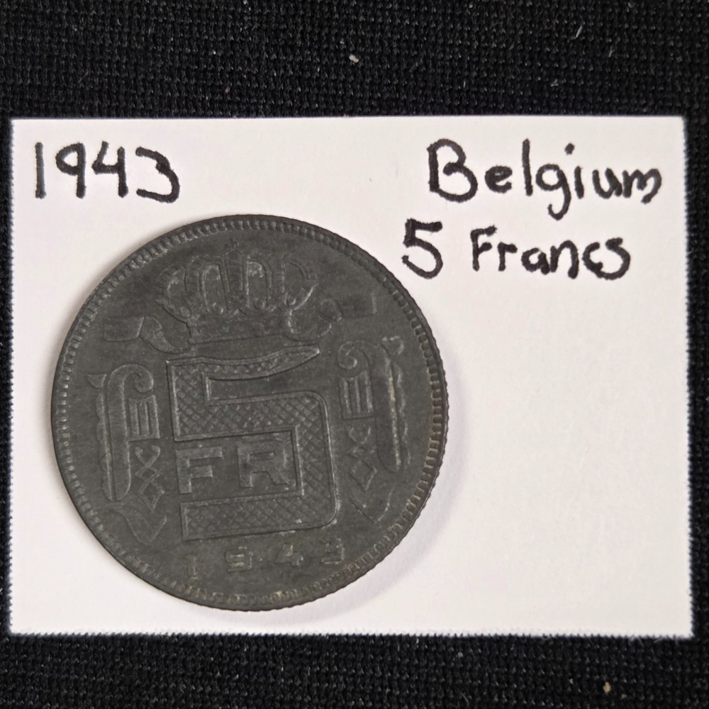 1943 Belgium 5 Francs